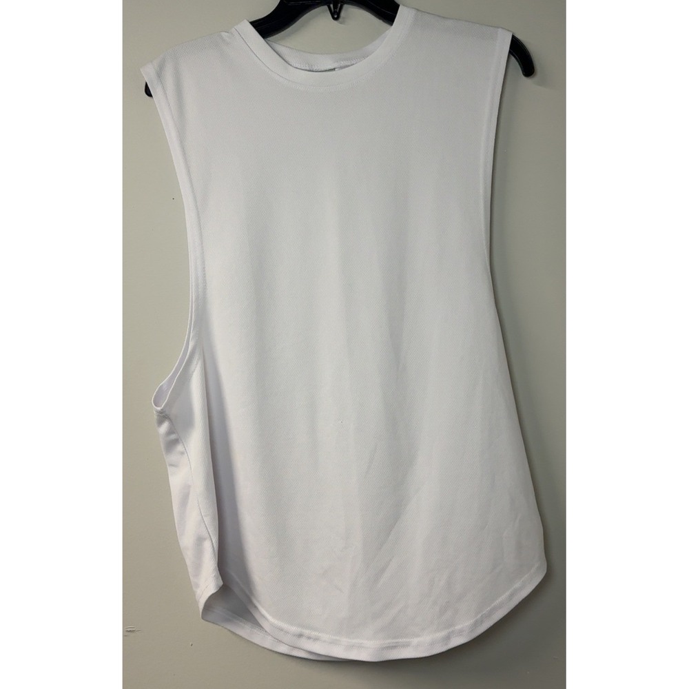 Gym Revolution | White Deep Cut/Workout Tank | Size L
